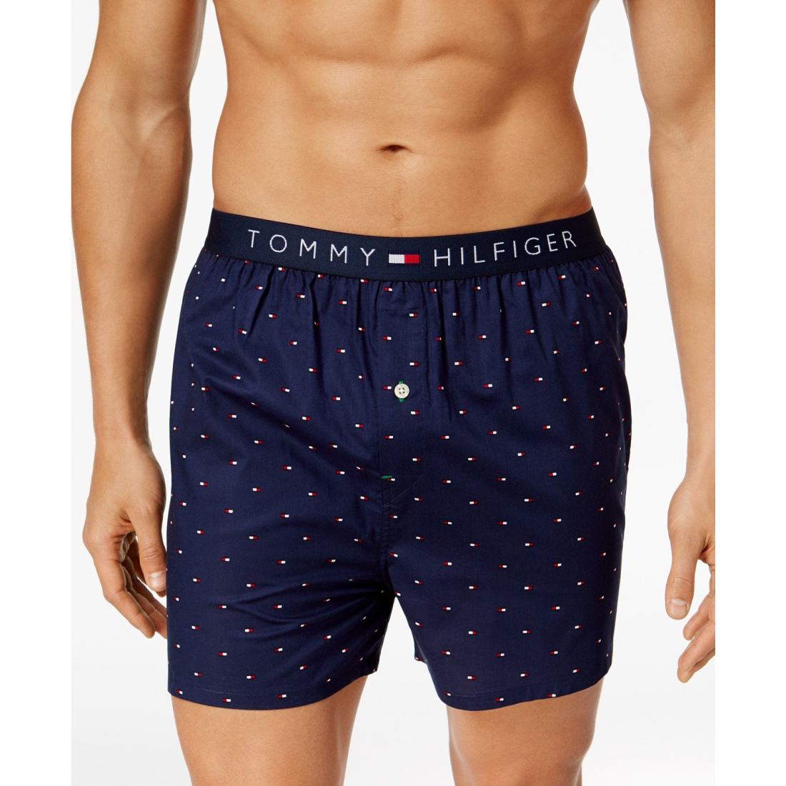 Men's 'Flag Logo Printed Cotton Boxers'