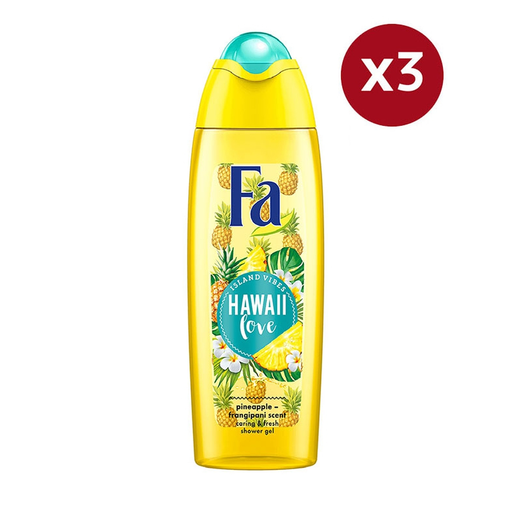 Gel Douche 'Hawaii Love' - 250 ml, 3 Pack