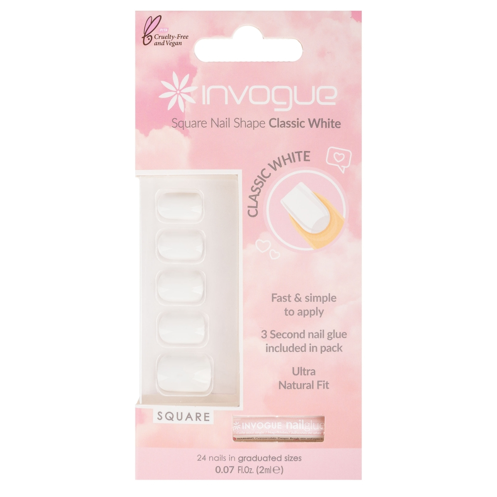 Capsules d'ongles 'White' - 24 Pièces