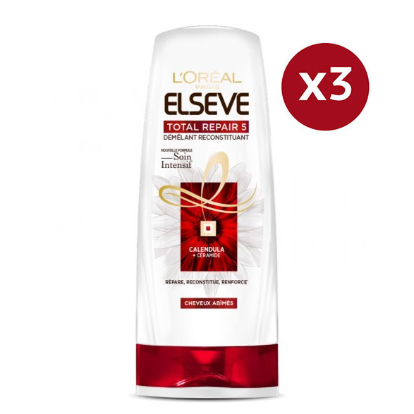 Après-shampoing 'Elseve Total Repair 5' - 200 ml, 3 Pack