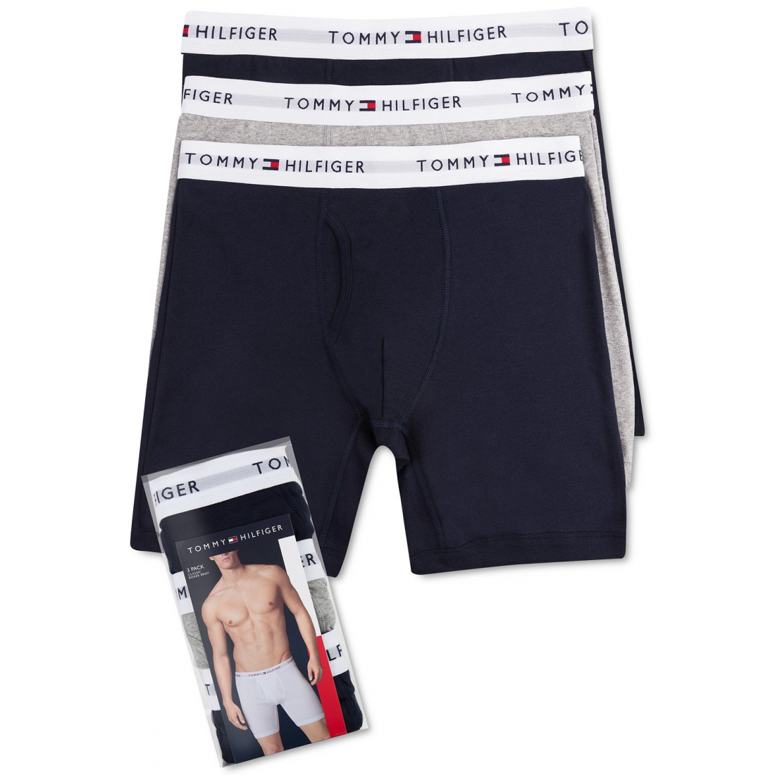 3-Pk. Classic Cotton Boxer Briefs für Herren