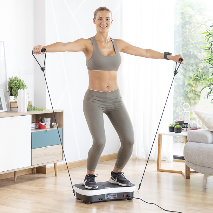 Plate-forme d'Entraînement par Vibrations avec Accessoires et Guide d'Exercices Vybeform