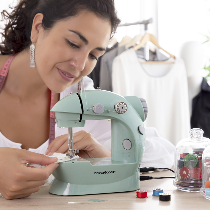 Mini Portable Sewing Machine With LED, Thread Cutter And Accessories Sewny Home Houseware!