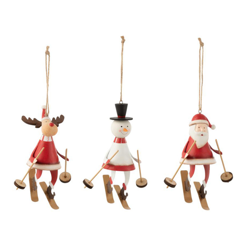 Suspension de Noël 'Santa Claus/Reindeer/Snowman' - 3 Pièces