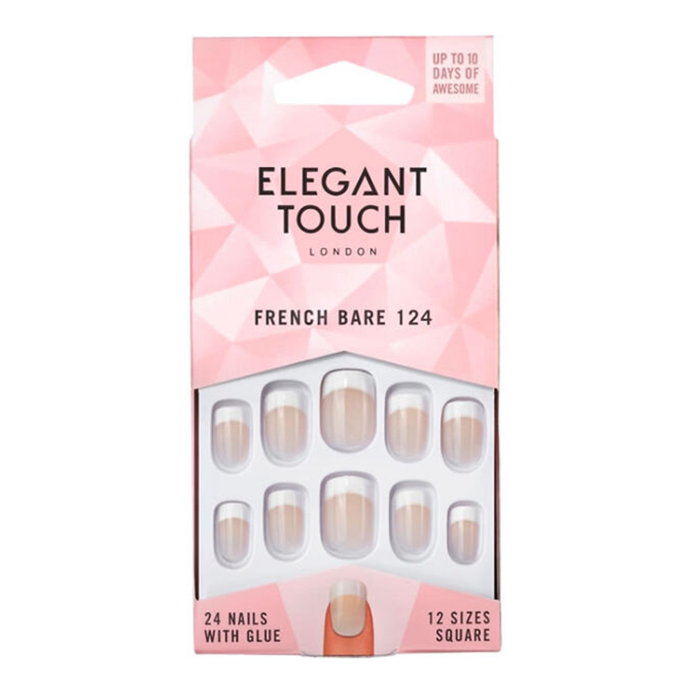 'French Bare' Fake Nails - 124 XS