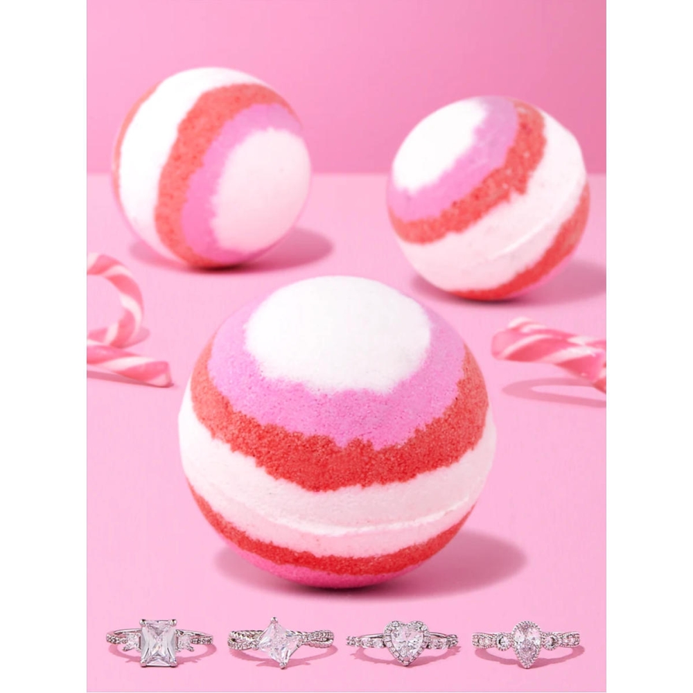 Women's 'Candy Cane' Bath Bomb Set - 260 g