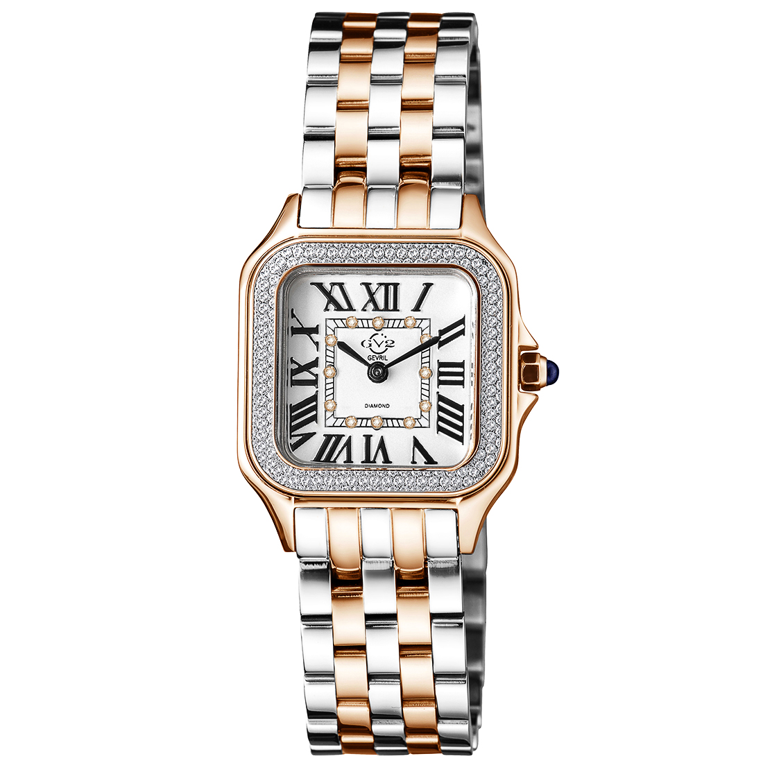 GV2 Milan Women's Silver Dial 2 Tone Rose Gold  Watch