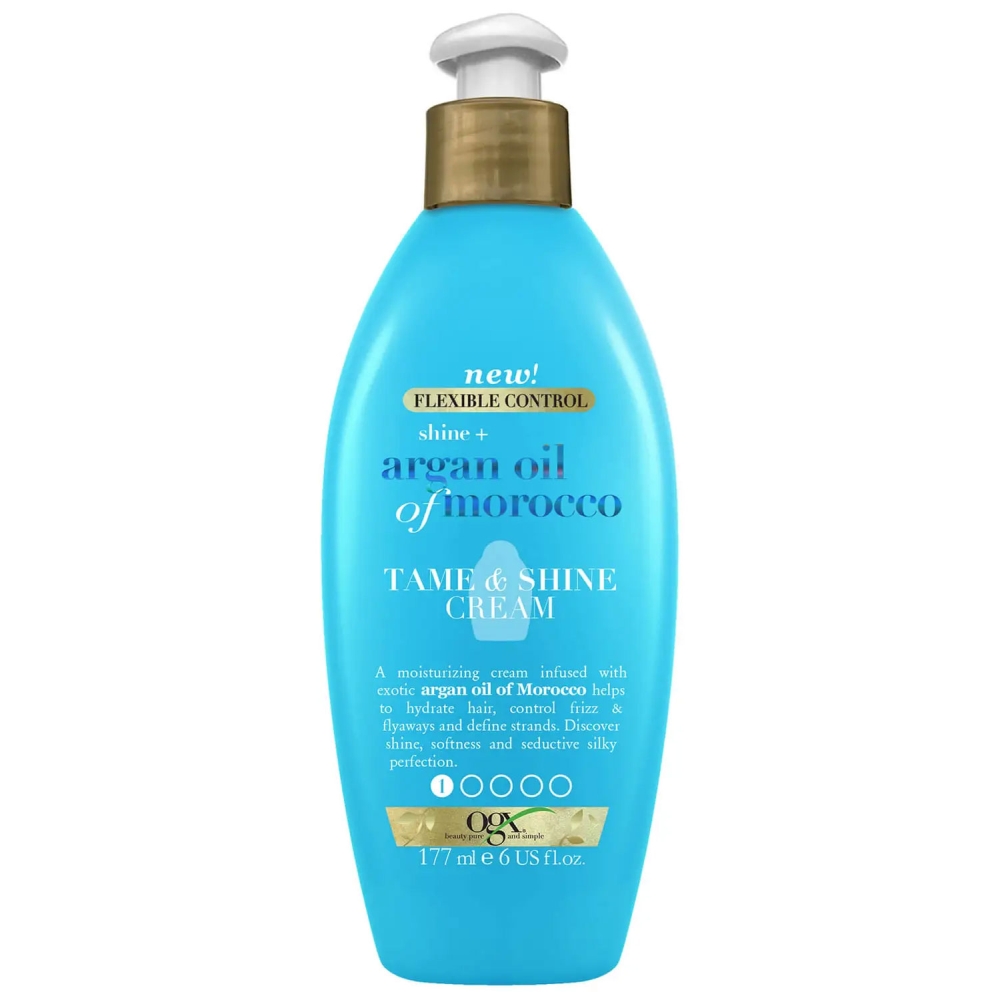 Crème pour les cheveux 'Shine+ Argan Oil of Morocco Tame and Shine' - 177 ml