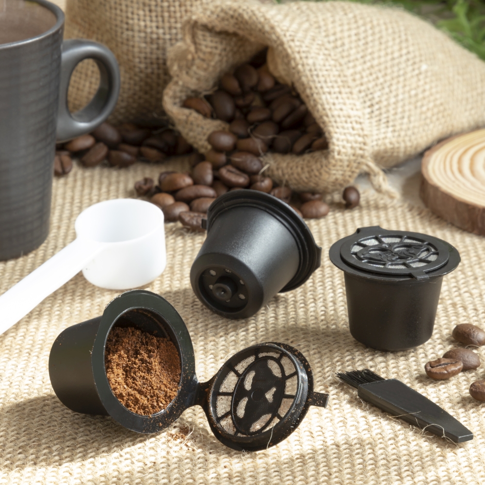 Set mit 3 wiederverwendbaren Kaffeekapseln Recoff