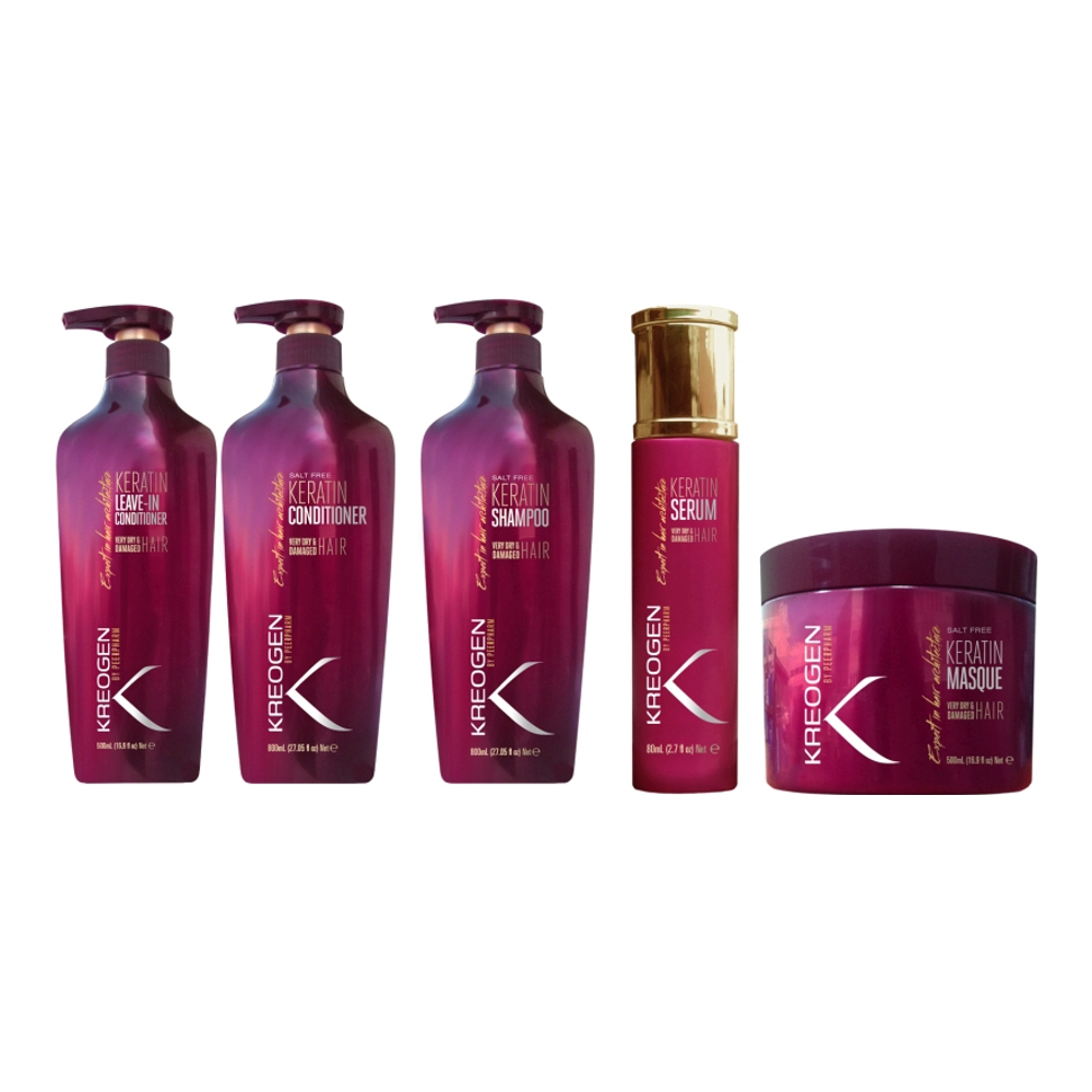 'Keratin' Hair Care Set - 800 ml, 500 m