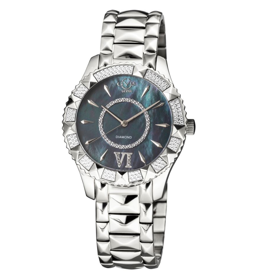 Gv2 Venice Womens Blue Mop Dial Stainless Steel Watch..