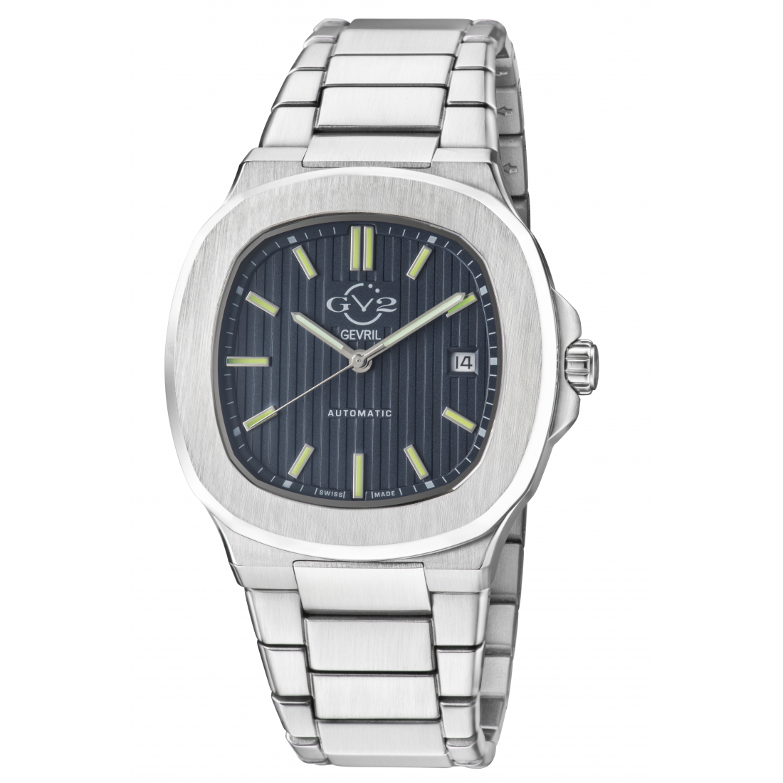 GV2 Automatic Men's Potente Blue Dial Stainless Steel Bracelet Watch