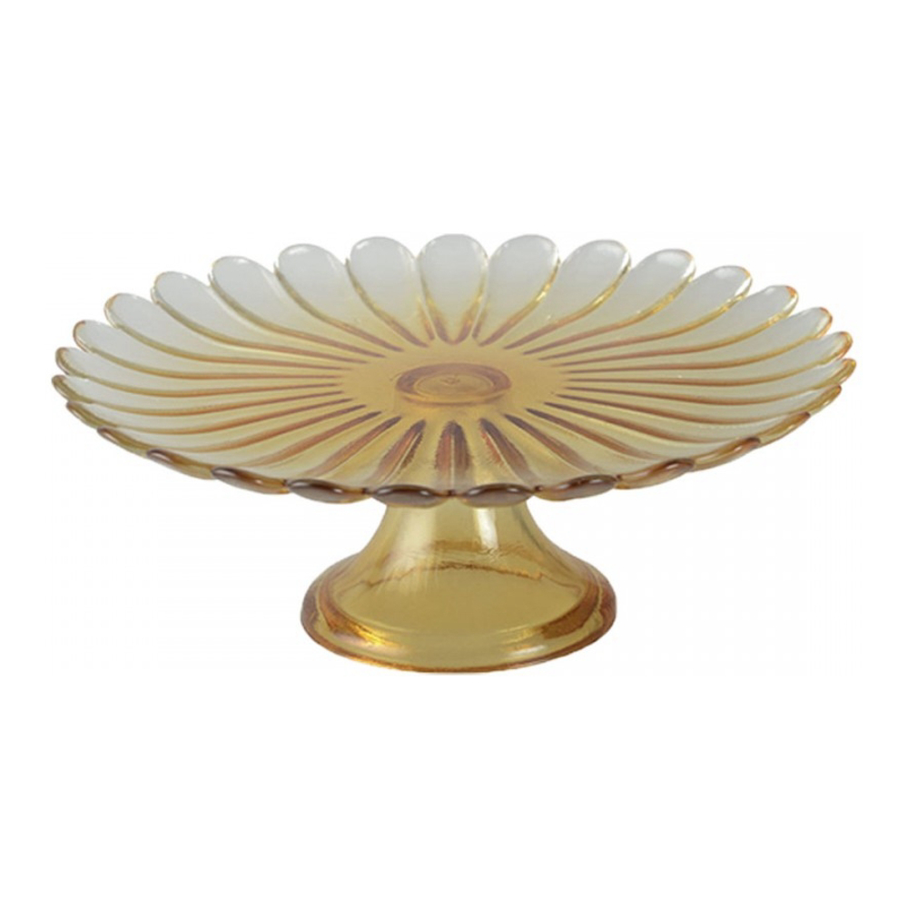 Yellow Footed Cake Plate 21 cm