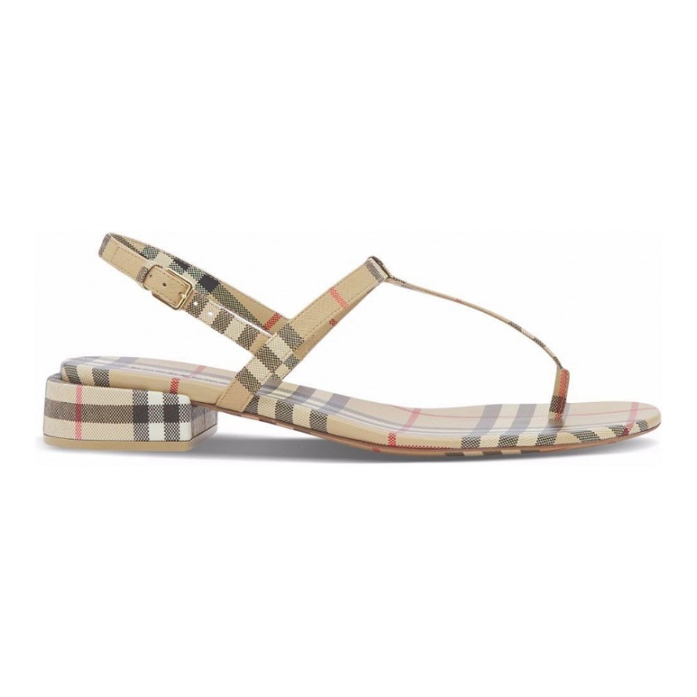 'Vintage Check' String Sandalen für Damen
