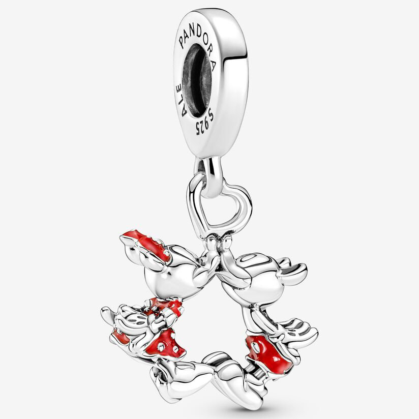 Women's 'Minnie And Mickey Mouse Kissing' Charm