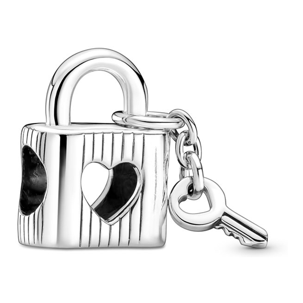 'Love Padlock And Key' Charm für Damen