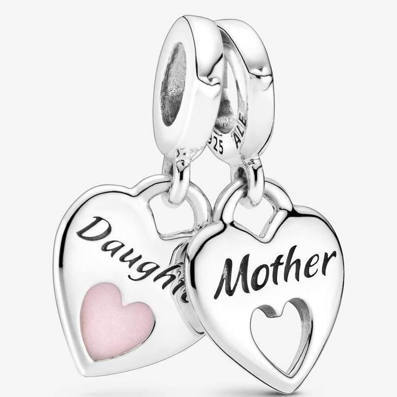 'Mother And Daughter Hearts' Charm für Damen