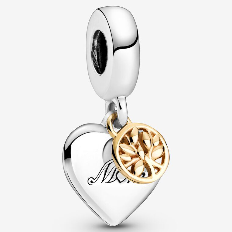 'Mum Heart And Family Tree' Charm für Damen