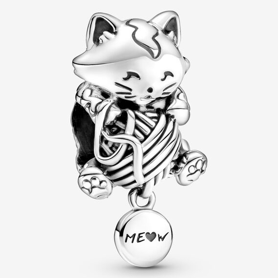 Women's 'Kitten And Yarn Ball' Charm