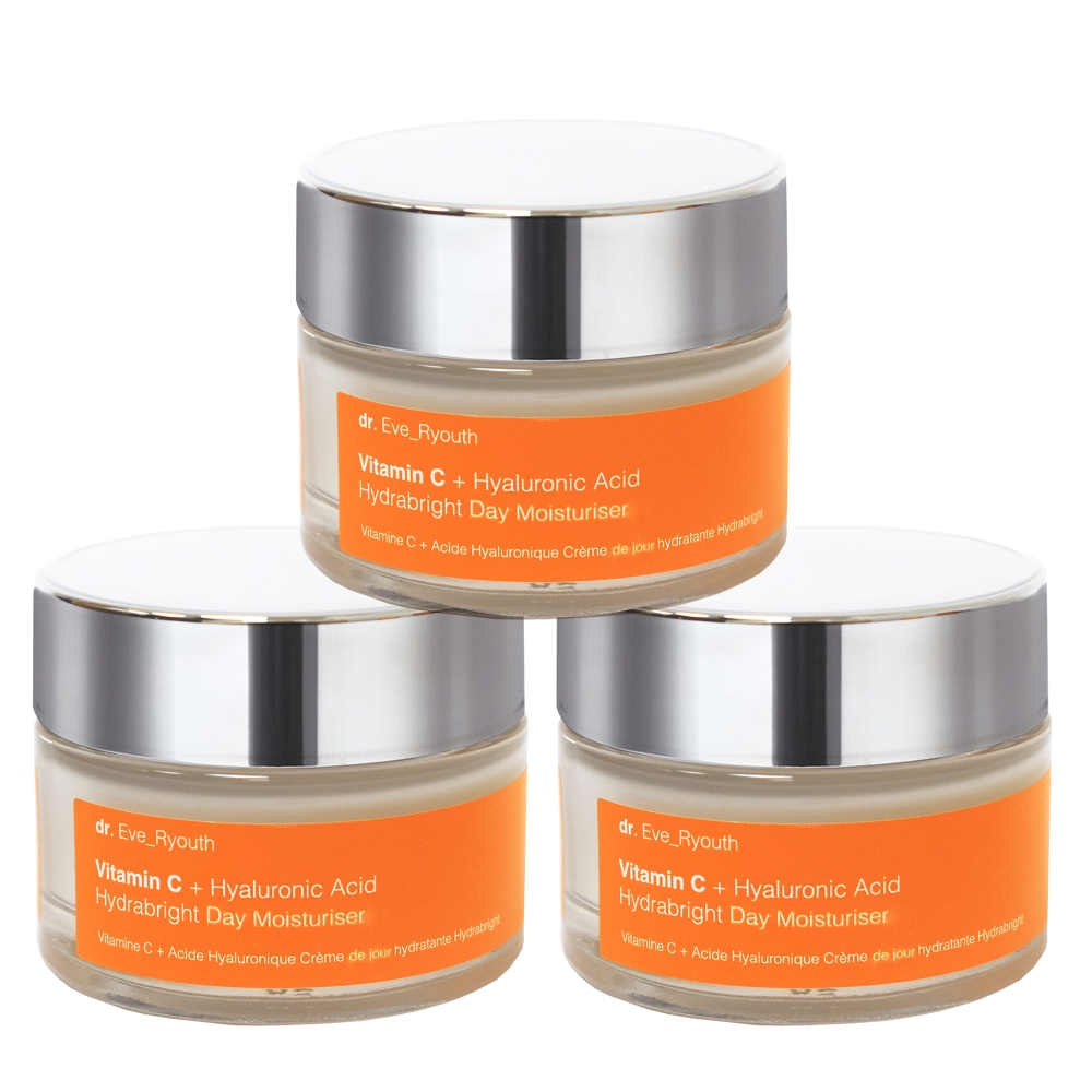 'Vitamin C & Hyaluronic Acid Hydrabright' Day Cream - 50 ml, 3 Pieces