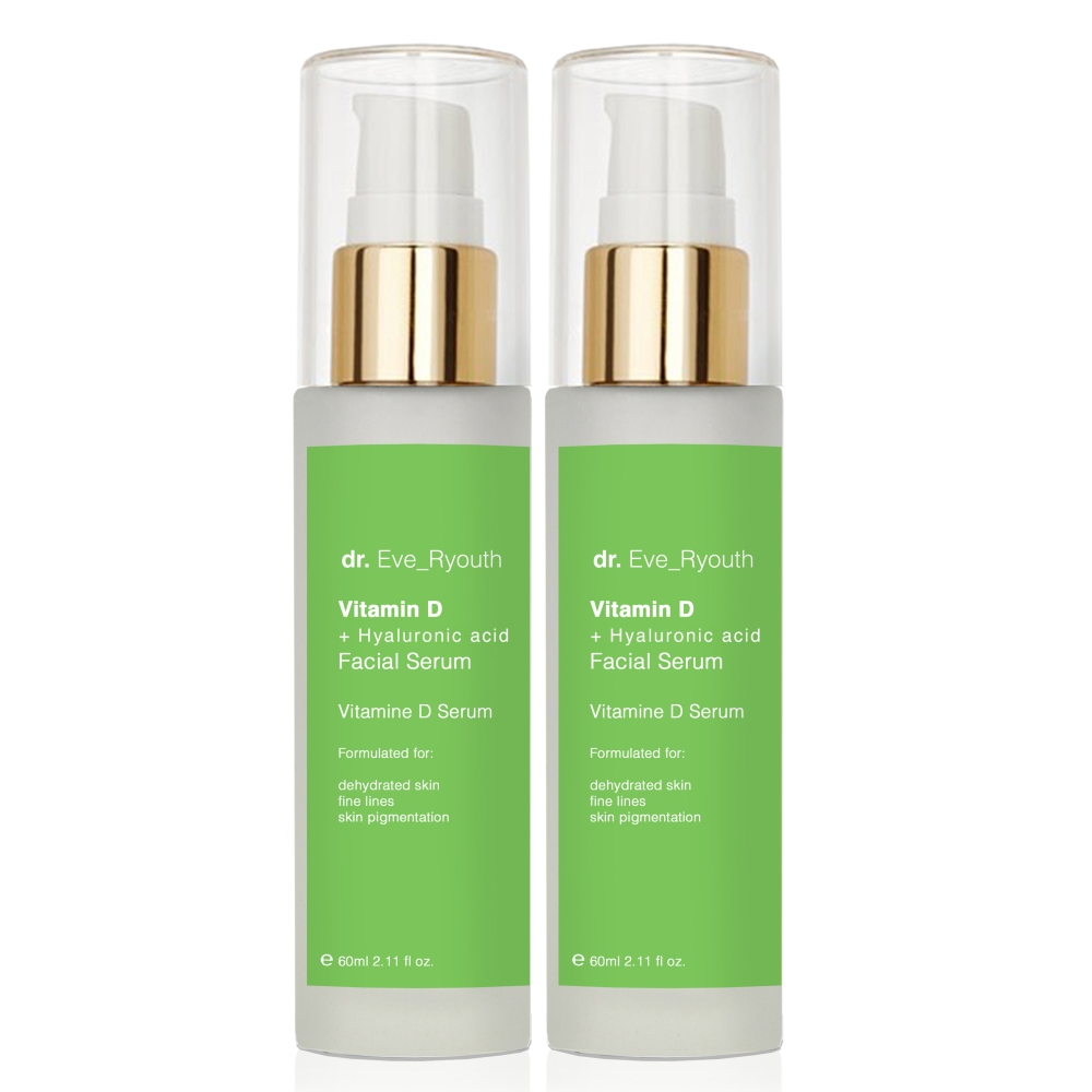 'Vitamin D & Hyaluronic Acid Pro-Age' Face Serum - 60 ml, 2 Pieces