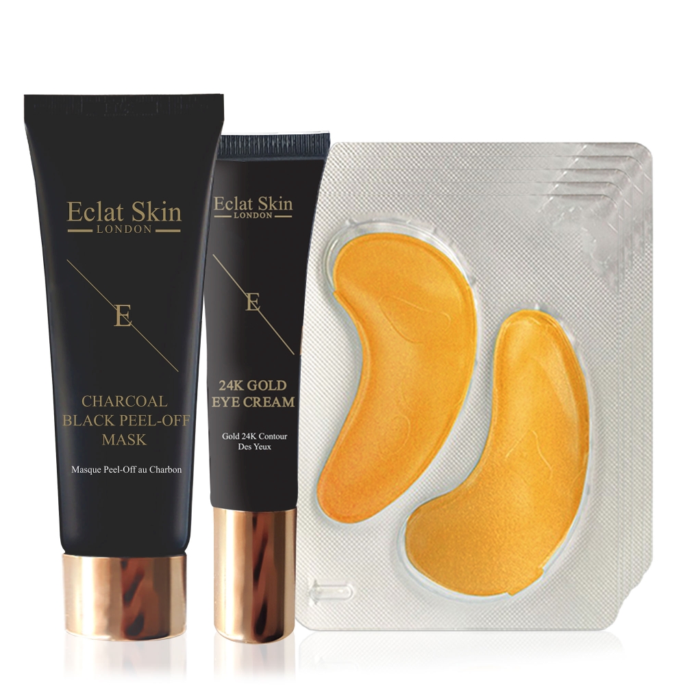 '24K Gold + Charcoal Black' SkinCare Set - 3 Pieces