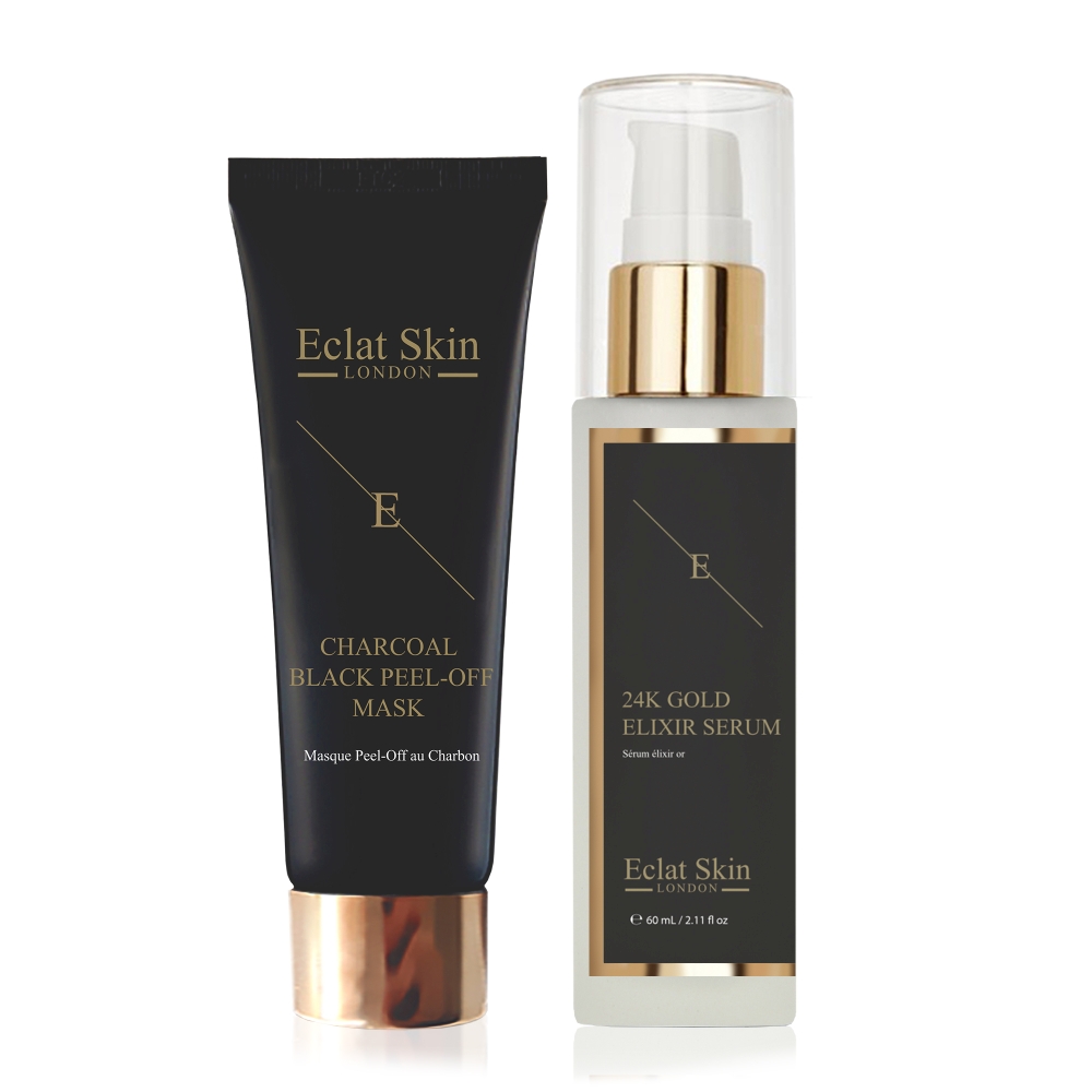 Masque Peel-off, Sérum anti-rides '24K Gold + Charcoal Black'