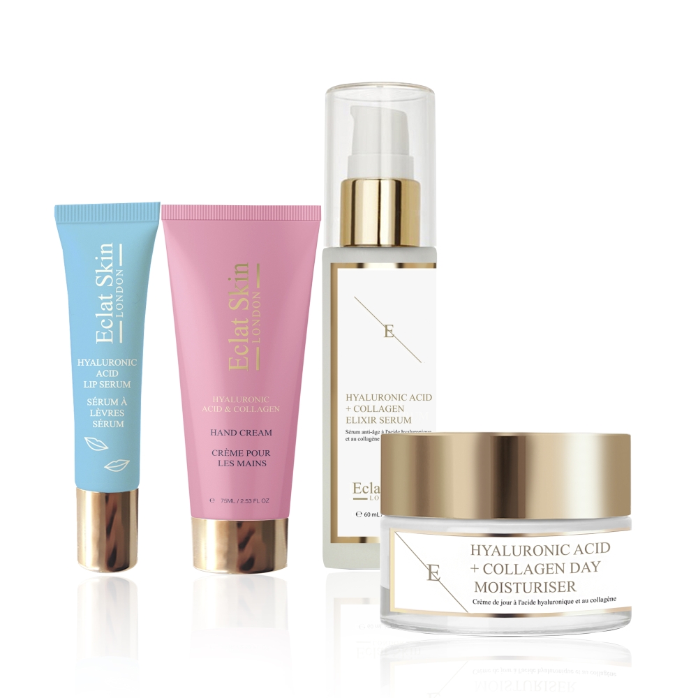 Coffret de soins de la peau 'Hyaluronic Acid + Collagen + Hyaluronic & Collagen' - 4 Pièces