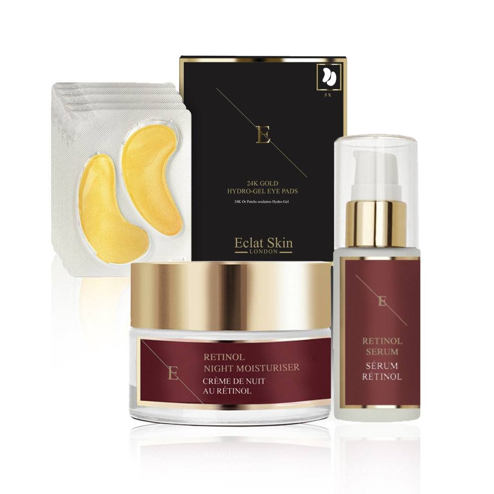 'Retinol Collagen + 24K Gold' SkinCare Set - 3 Pieces