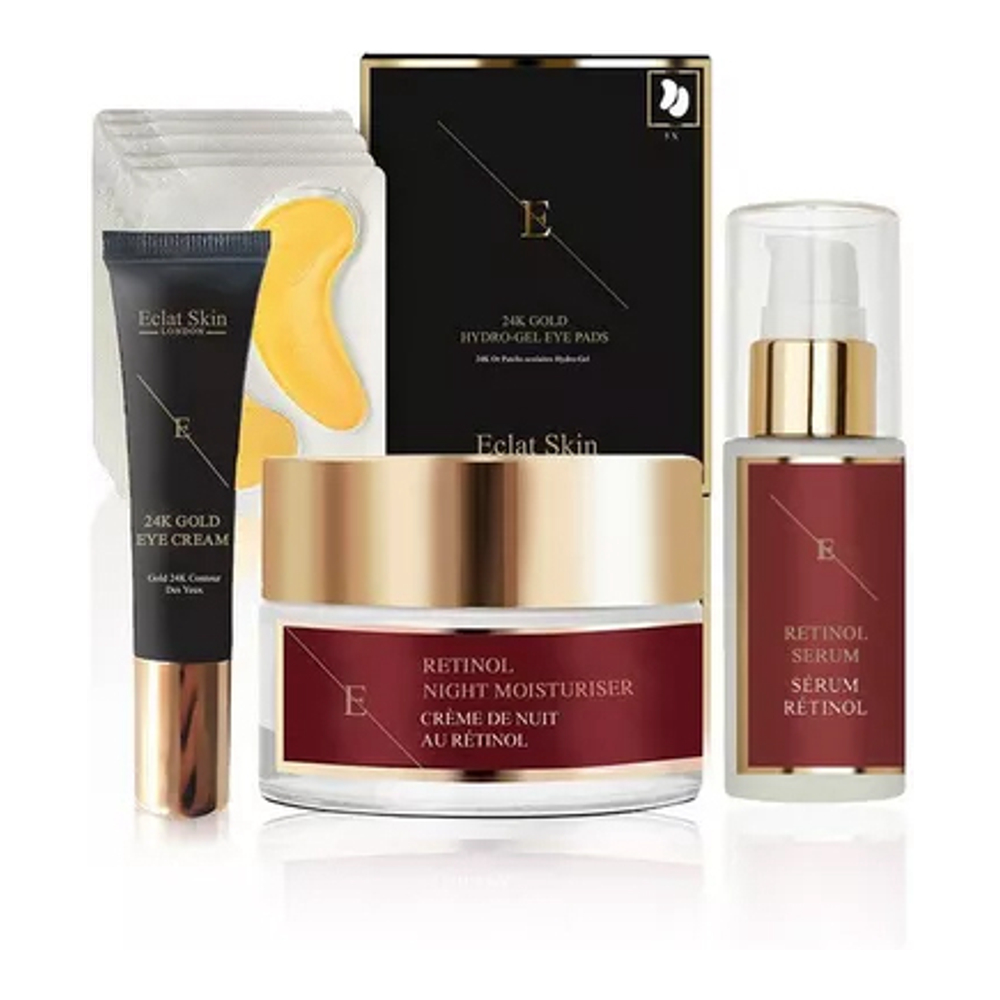 'Retinol Collagen + 24K Gold' SkinCare Set - 4 Pieces