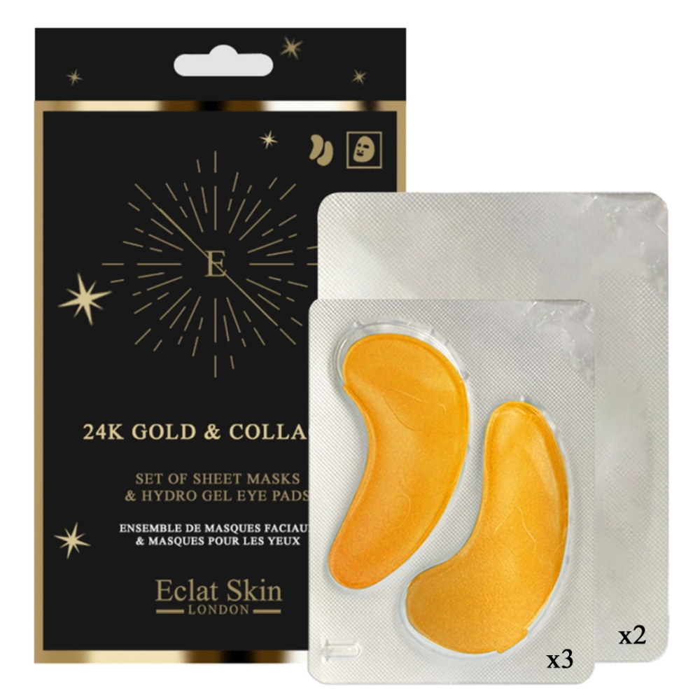 '24K Gold & Collagen' Masks Set - 2 Pieces