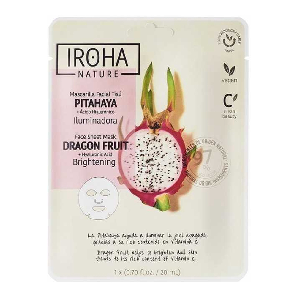 'Nature Mask Dragon Fruit + Hyaluronic Acid' Sheet Mask - 20 ml