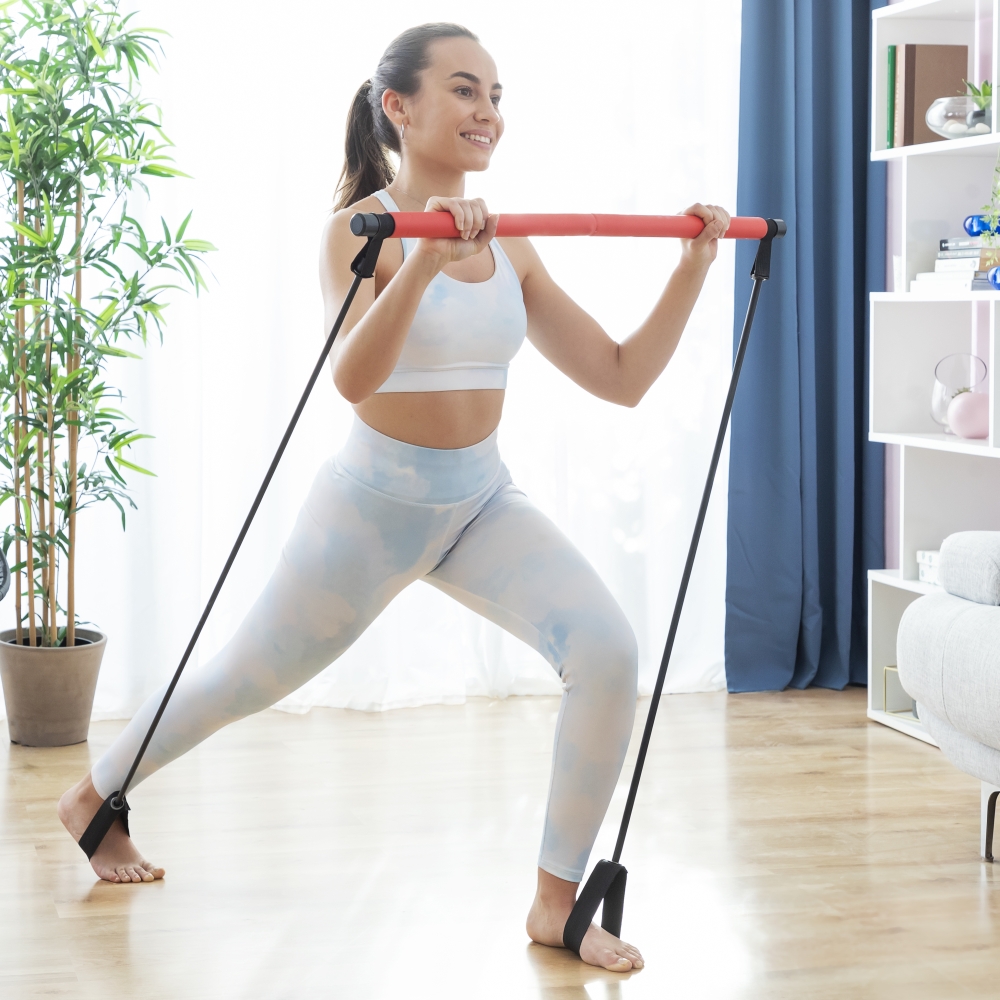 Barre De Fitness Avec Élastiques Et Guide D'Exercice Resibar