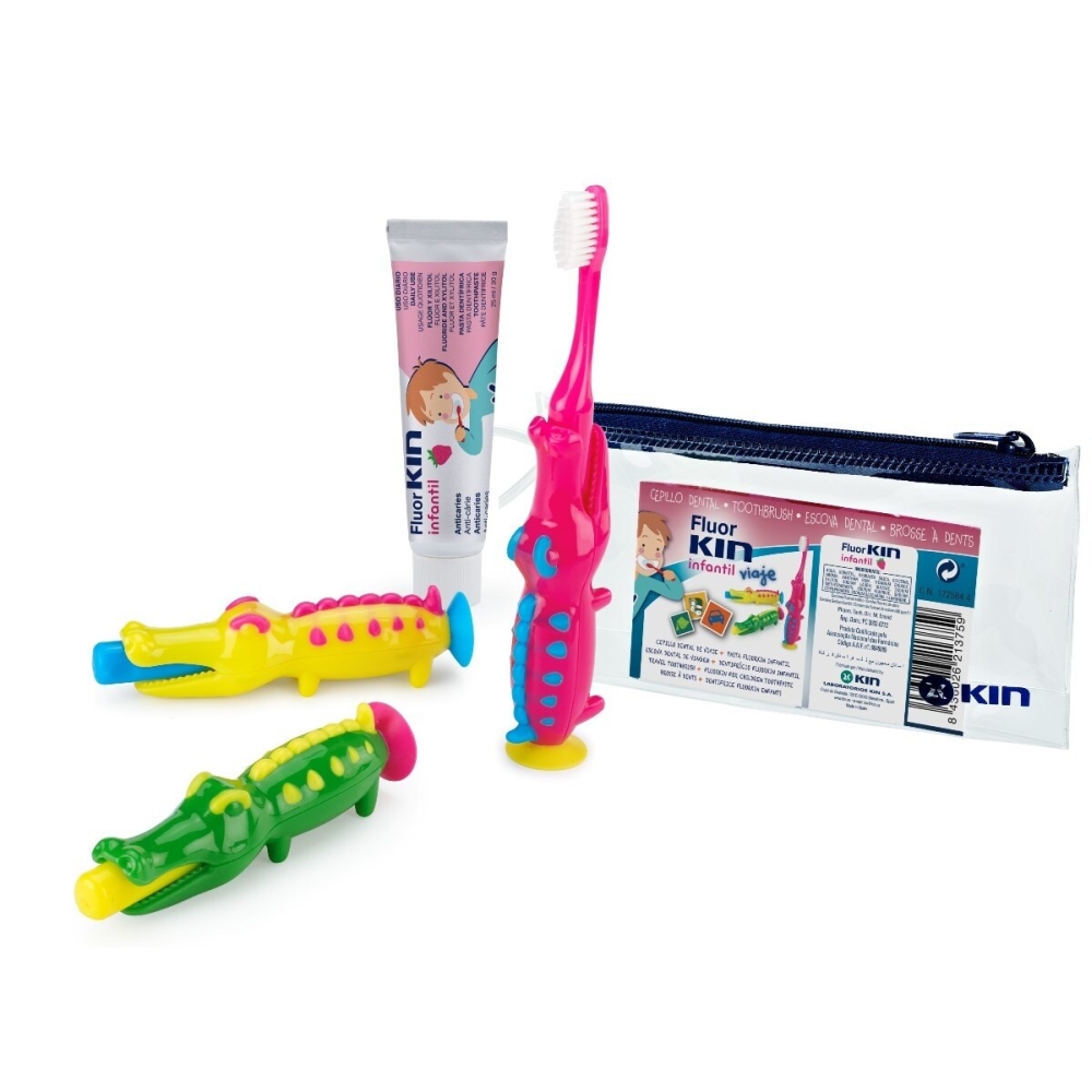 'Fluorkin Crocodile Car' Oral Care Set - 3 Pieces