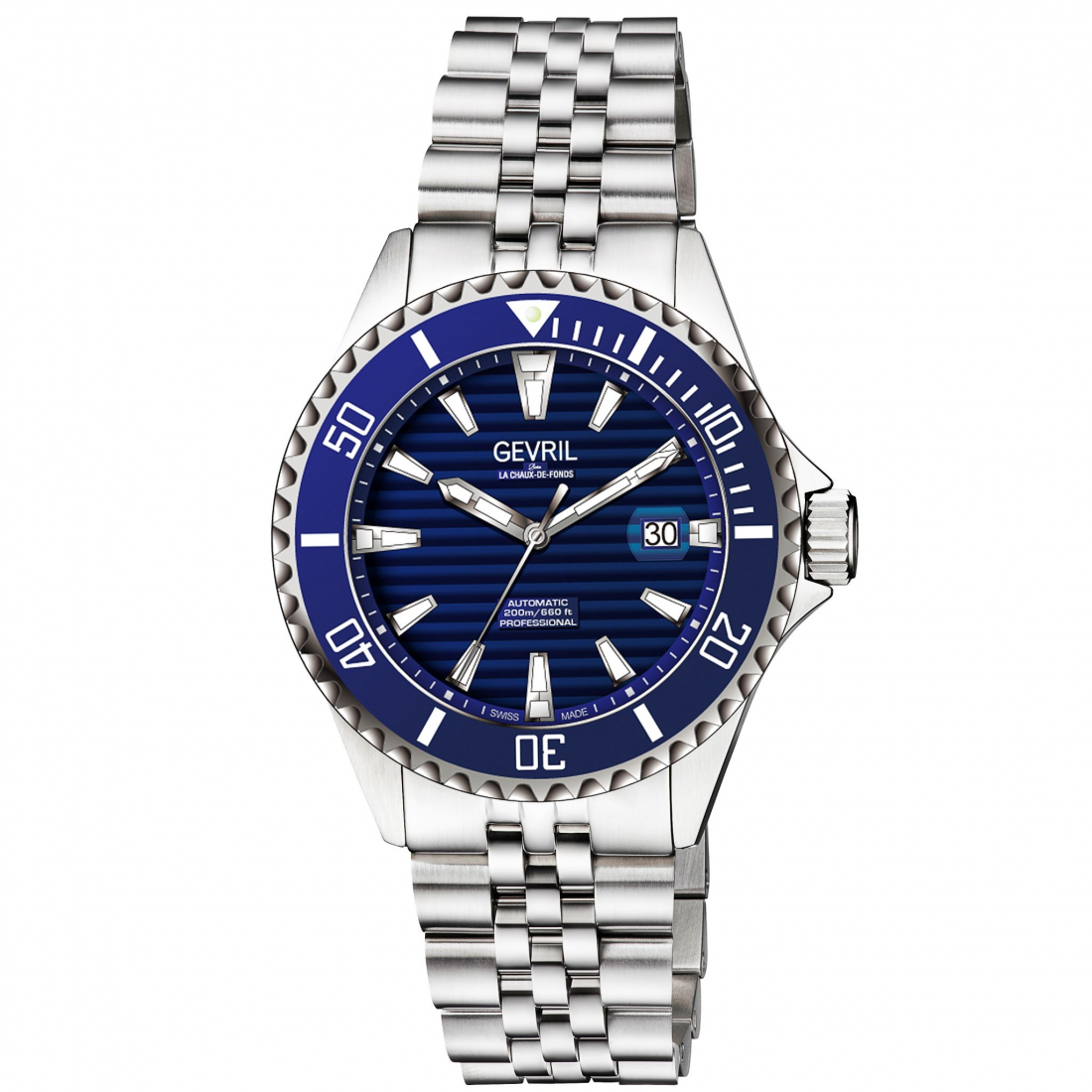 Men's Chambers Blue dial, Stainless Steel Watch