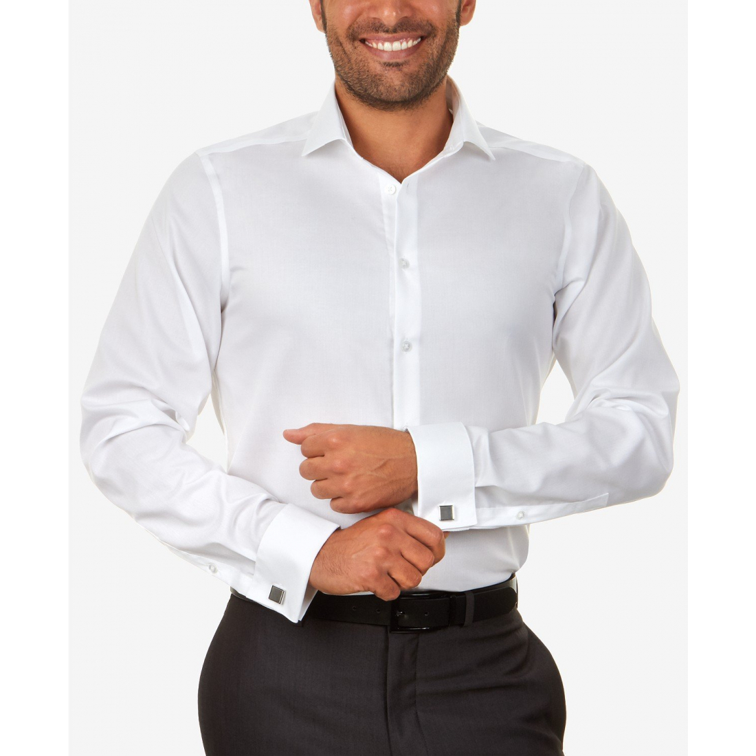 Chemise 'Non-Iron Performance Herringbone French Cuff' pour Hommes