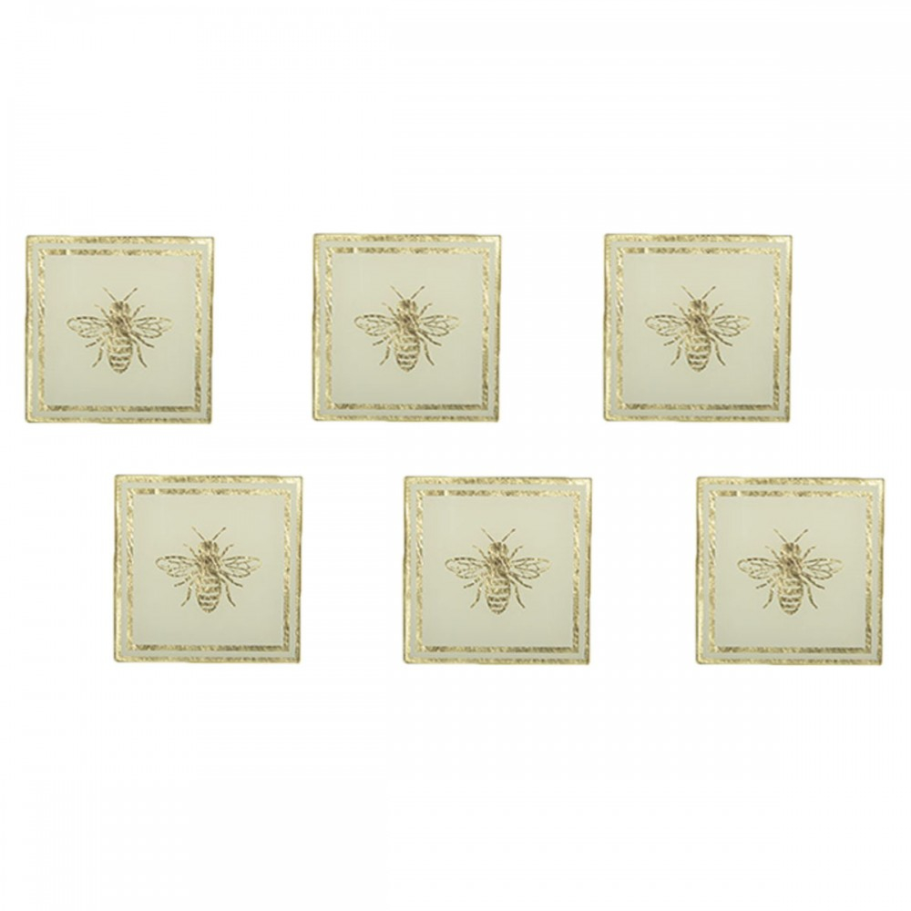 Set Of 6 Bee Coasters