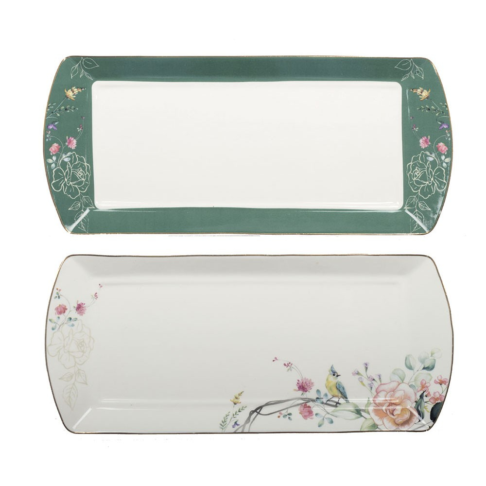 Set De 2 Plateaux Foral 29X13Cm