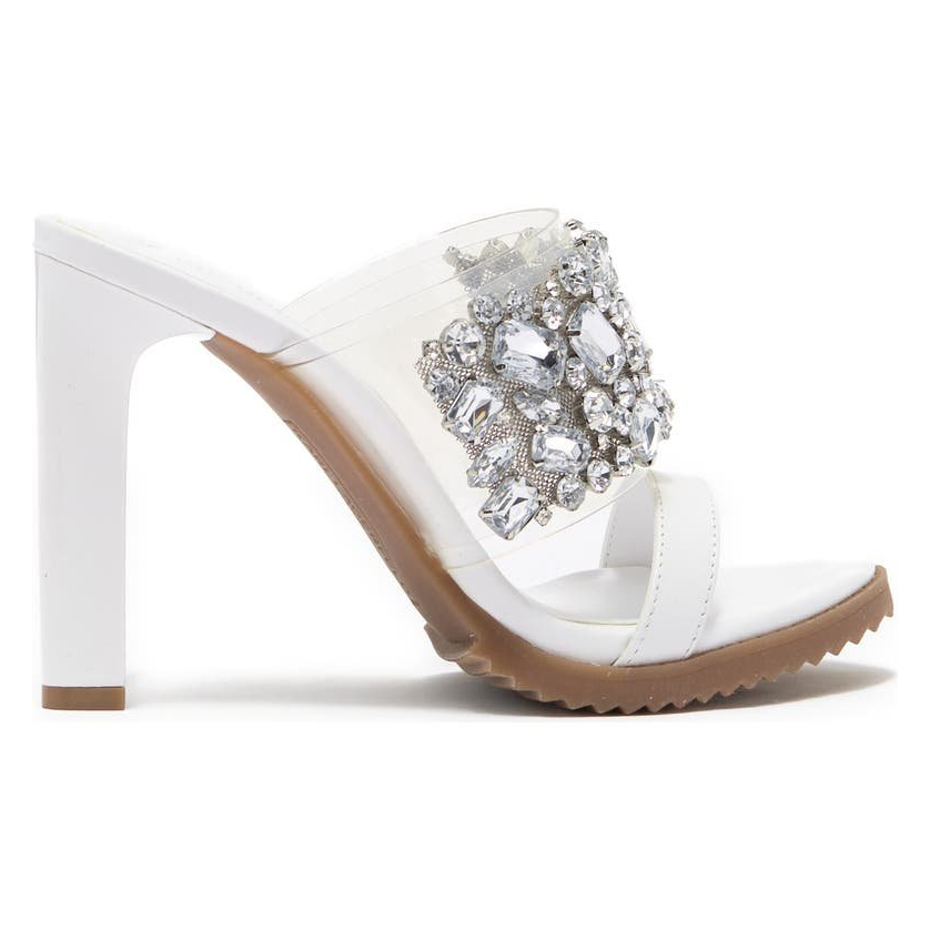 Women's 'Bedika Crystal Embellished Clear' Strappy Sandals