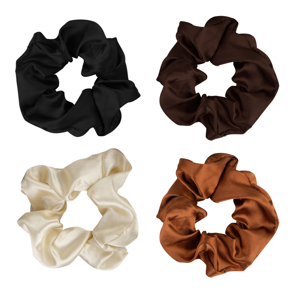 'Nude Satin' Scrunchie Set - 4 Pieces