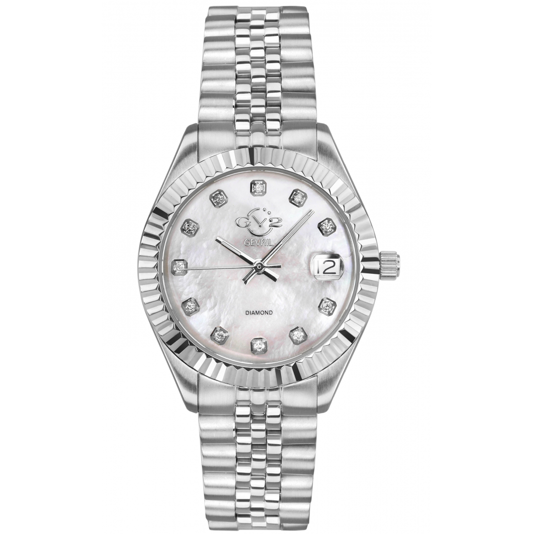 GV2 Naples Women's Silver Dial Steel Watch