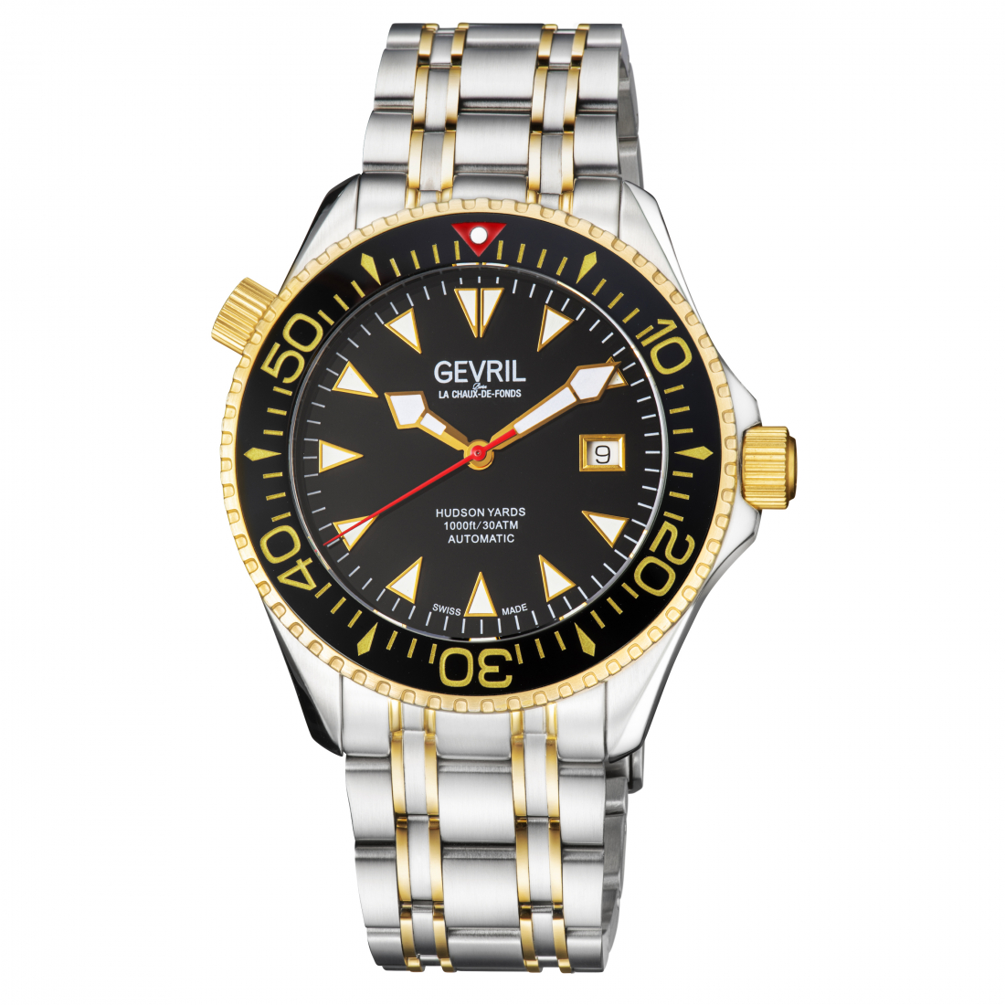 Men's Hudson Yards Black Dial Two Tone Watch