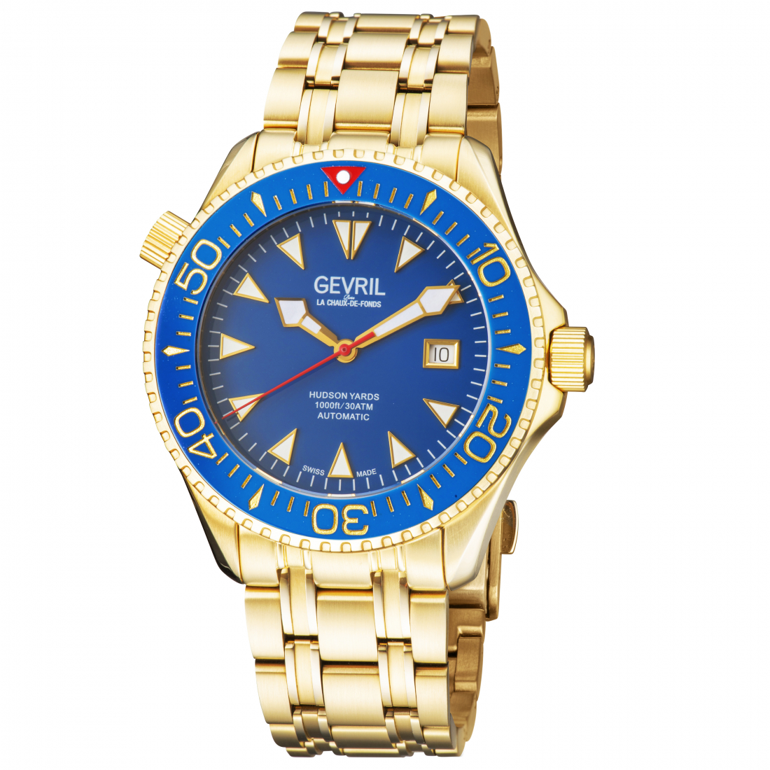 Men's Hudson Yards blue dial Gold Watch