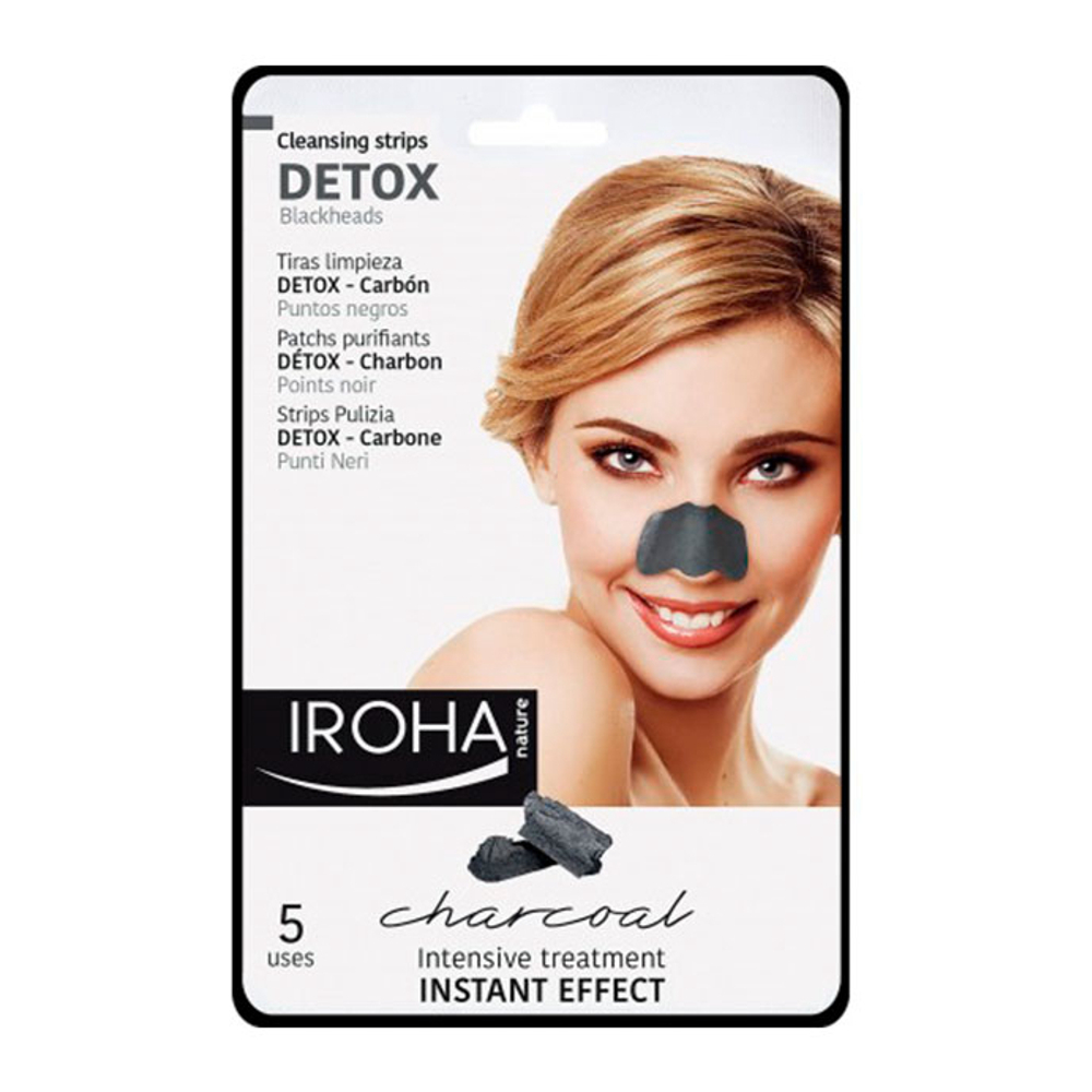 'Detox Charcoal Black' Pore Strips - 5 Pieces