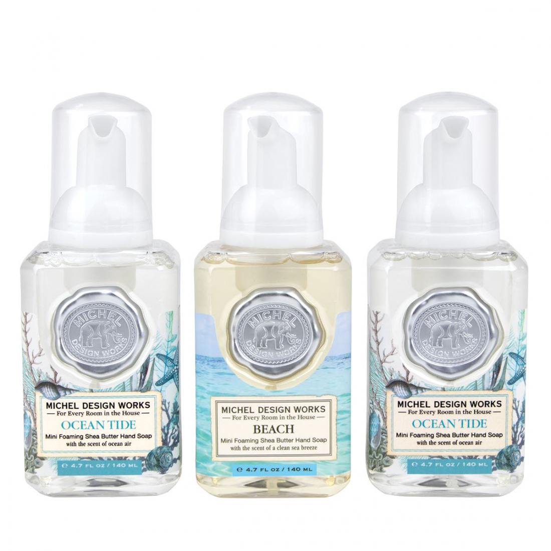 Savon moussant 'Beach & Ocean Tide' - 140 ml, 3 Pièces