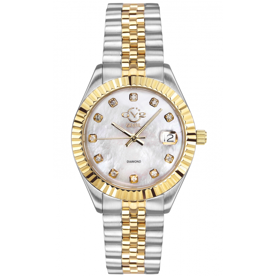 Women's Naples Silver Dial Two Tone Watch