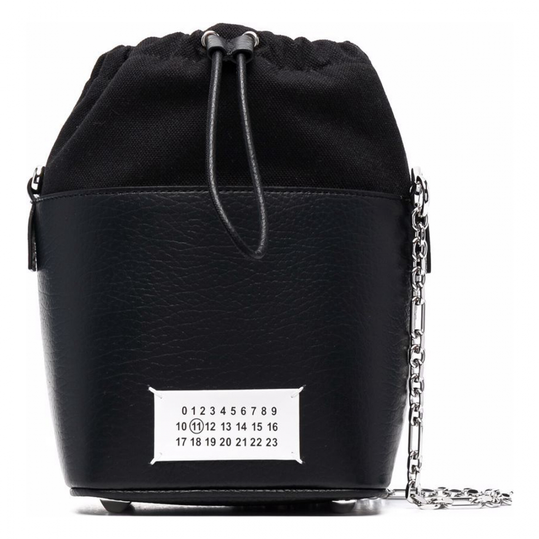 Women's '5AC Number Patch Drawstring' Bucket Bag