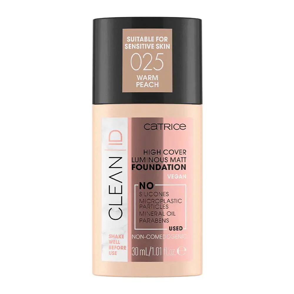 'Clean ID High Cover Luminous' Foundation - 025 Warm Peach 30 ml 30 ml