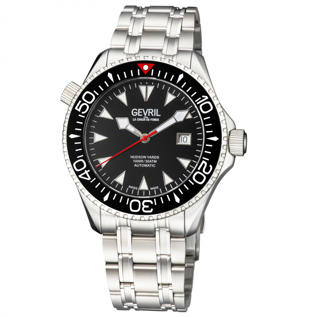 Men's Hudson Yards black dial Stainless steel Watch