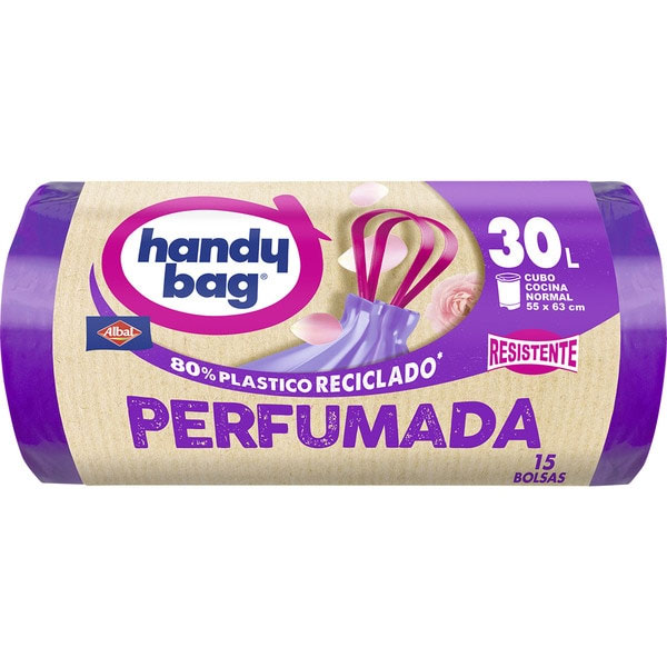 Sacs à Ordures 'Handy Bag Perfumada' - 30 L, 15 Pièces